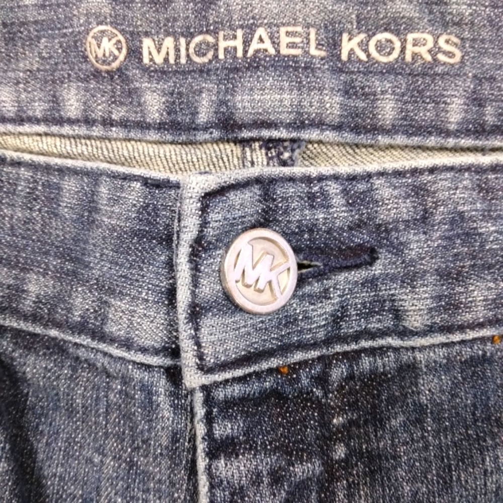 Michael Kors jeans, size 10, faded, some cuff wear